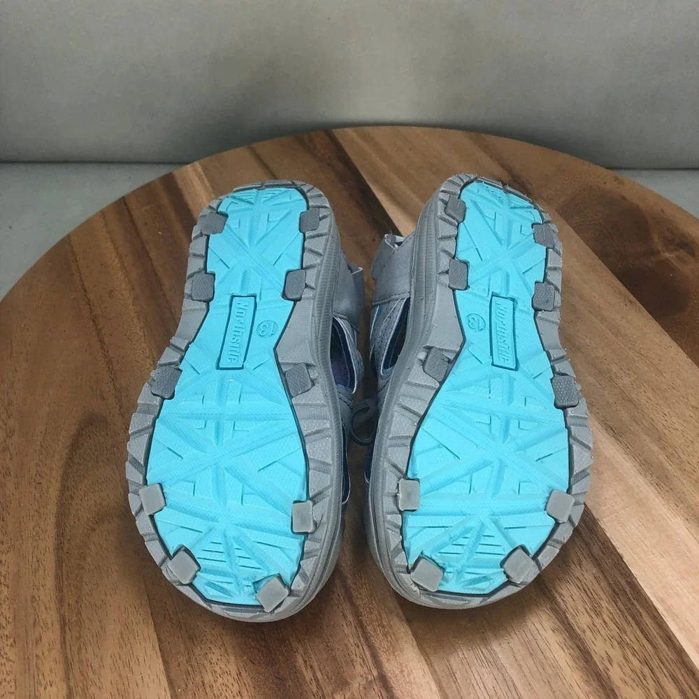 Northside Girls Size 13 Water Shoes Sandals Gray Purple Teal Sport Outdoor